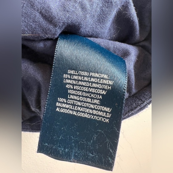 Ralph Lauren Girls Navy Blue Vest Size 16 Linen Blend - Picture 14 of 14